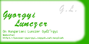 gyorgyi lunczer business card